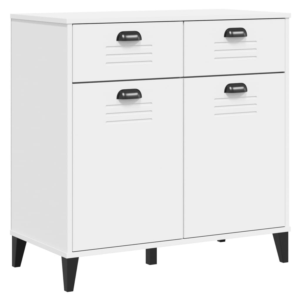 vidaXL Ντουλάπι Ψηλό VIKEN Λευκός 80x40x190 εκ. από Μασίφ Ξύλο Πεύκου