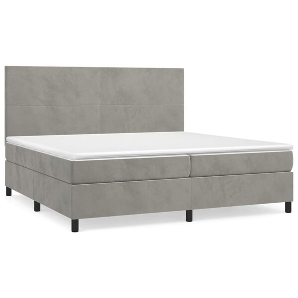 vidaXL &Kappa;&rho;&epsilon;&beta;ά&tau;&iota; Boxspring &mu;&epsilon; &Sigma;&tau;&rho;ώ&mu;&alpha; &Alpha;&nu;&omicron;&iota;&chi;&tau;ό &Gamma;&kappa;&rho;&iota; 200x200 &epsilon;&kappa;. &Beta;&epsilon;&lambda;&omicron;ύ&delta;&iota;&nu;&omicron;