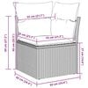 vidaXL Σετ Καναπέ Κήπου 6 pcs Μαύρο και κρεμ 264 x 154 x 85 εκ.