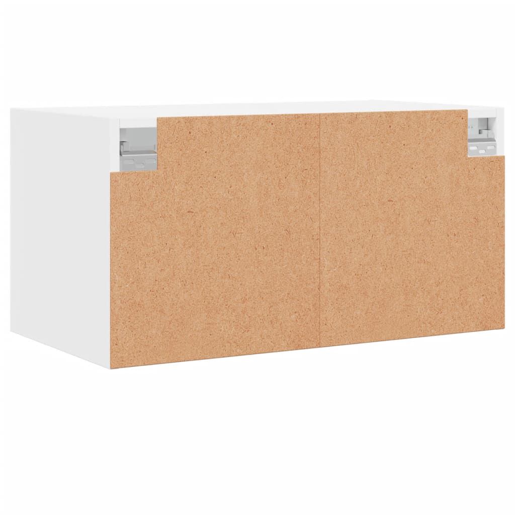 vidaXL Ντουλάπι Τοίχου Λευκό 68,5x37x35 εκ. με Γυάλινες Πόρτες