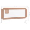 vidaXL Μπάρα Κρεβατιού Προστατευτική Taupe 180 x 25 εκ. Υφασμάτινη