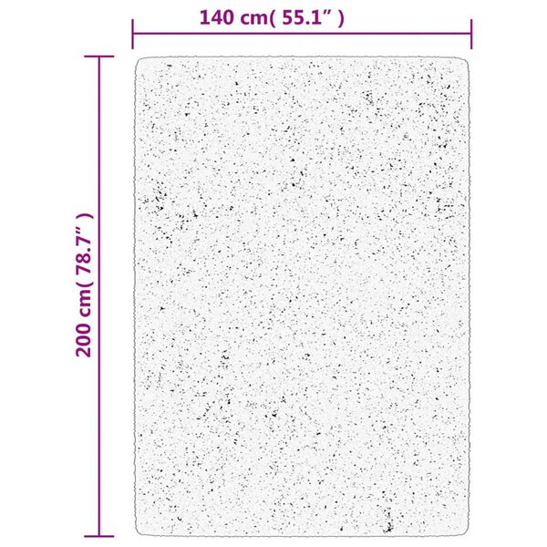vidaXL Χαλί OVIEDO με Κοντό Πέλος Κρεμ 140 x 200 εκ.
