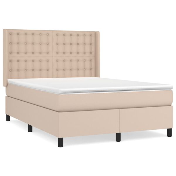 vidaXL &Kappa;&rho;&epsilon;&beta;ά&tau;&iota; Boxspring &mu;&epsilon; &Sigma;&tau;&rho;ώ&mu;&alpha; &Kappa;&alpha;&pi;&omicron;&upsilon;&tau;&sigma;ί&nu;&omicron; 140x200&epsilon;&kappa;.&alpha;&pi;ό &Sigma;&upsilon;&nu;&theta;.&Delta;έ&rho;&mu;&alpha;