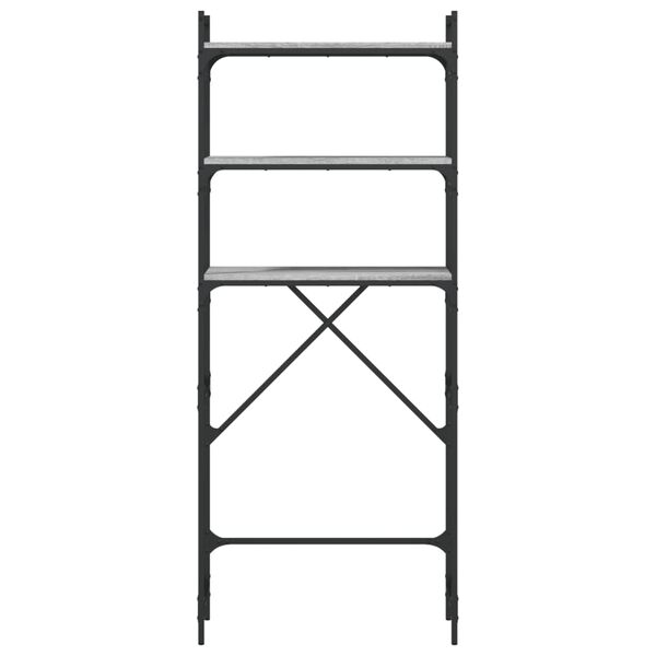 vidaXL Ραφιέρα Πλυντηρίου Γκρι Sonoma 67x25x163 εκ. από Επεξεργ. Ξύλο