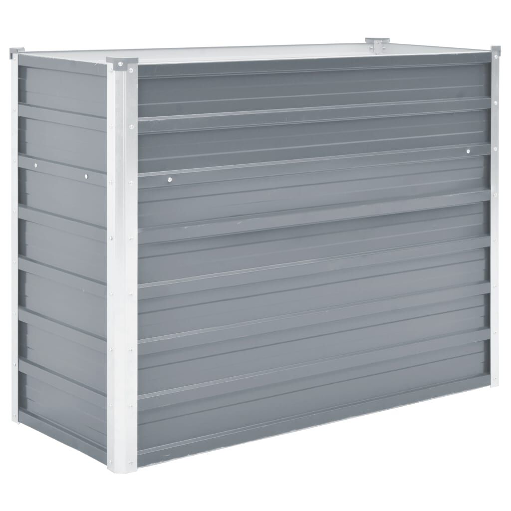 vidaXL Ζαρντινιέρα Υπερυψωμένη Γκρι 100x40x77 εκ. Γαλβανισμ. Χάλυβας