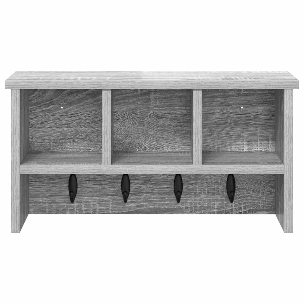 vidaXL Τοίχου Κρεμάστρα Γκρι sonoma 50 x 16 x 26 εκ Επεξεργασμένο ξύλο