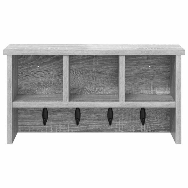 vidaXL Τοίχου Κρεμάστρα Γκρι sonoma 50 x 16 x 26 εκ Επεξεργασμένο ξύλο