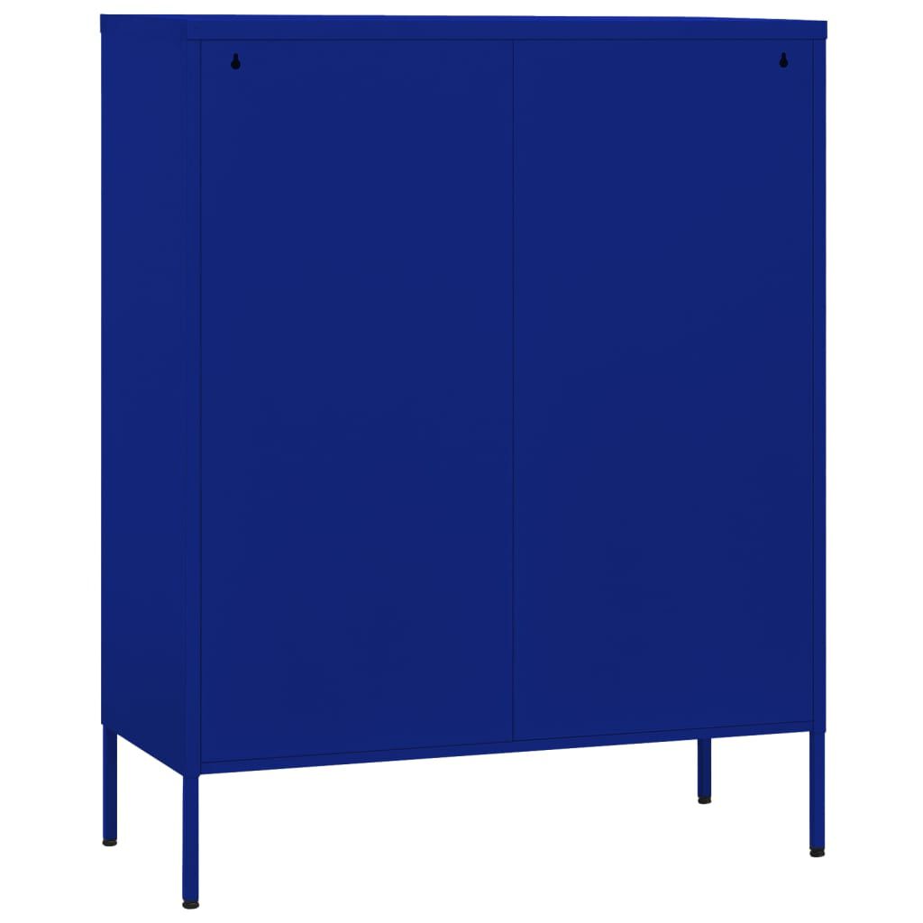 vidaXL Ντουλάπι Αποθήκευσης Ναυτικό Μπλε 80x35x101,5 εκ. από Ατσάλι