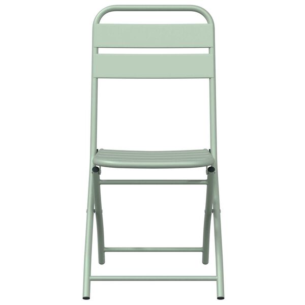 vidaXL Πτυσσόμενη Καρέκλα Κήπου 2 pcs Πράσινο 55 x 56.5 x 91εκ Ατσάλι