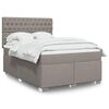 vidaXL &Kappa;&rho;&epsilon;&beta;ά&tau;&iota; Boxspring &mu;&epsilon; &Sigma;&tau;&rho;ώ&mu;&alpha; Taupe 160x200 &epsilon;&kappa;. &Upsilon;&phi;&alpha;&sigma;&mu;ά&tau;&iota;&nu;&omicron;