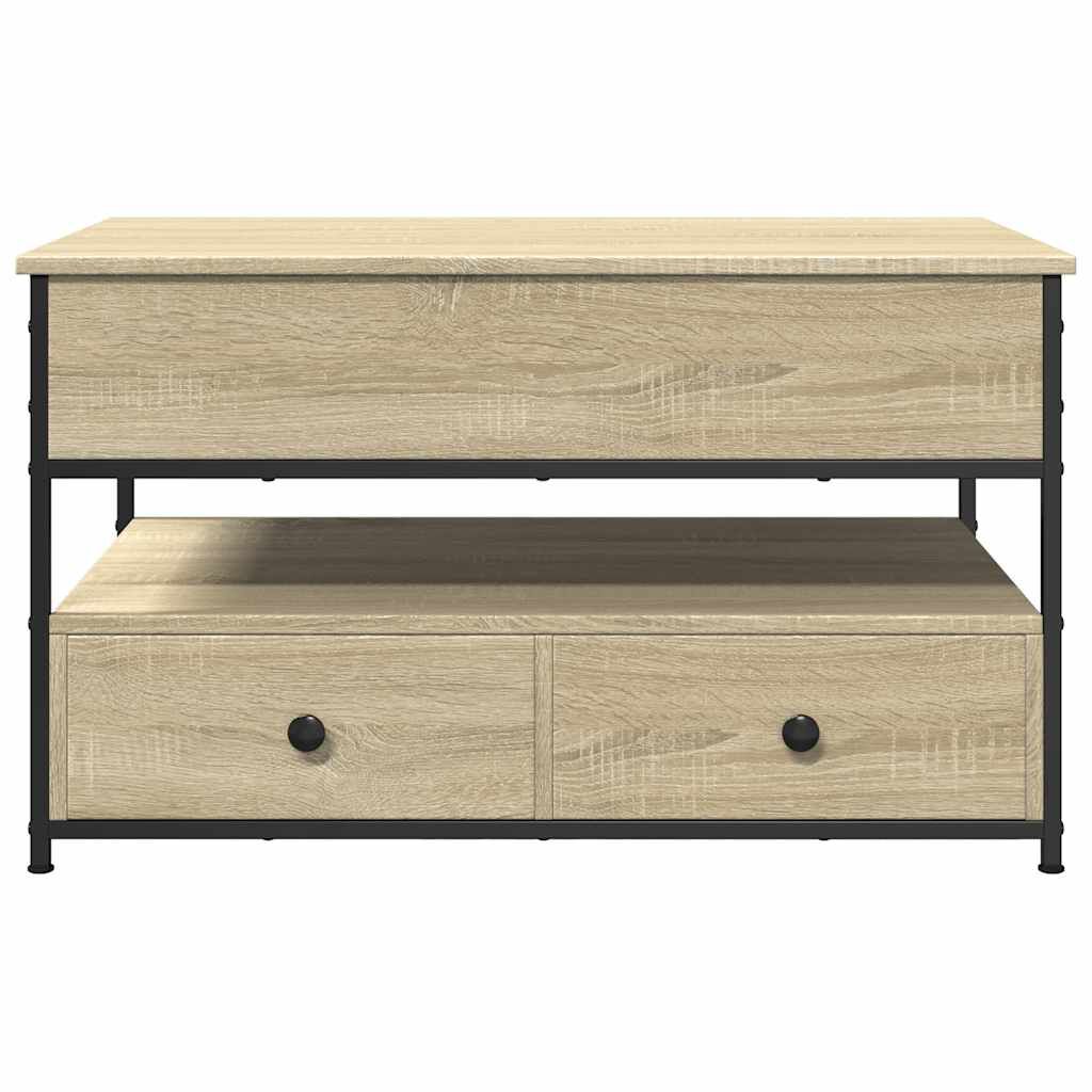 vidaXL Τραπεζάκι Σαλονιού Sonoma Δρυς 85x50x50 εκ. Επ. Ξύλο & Μέταλλο