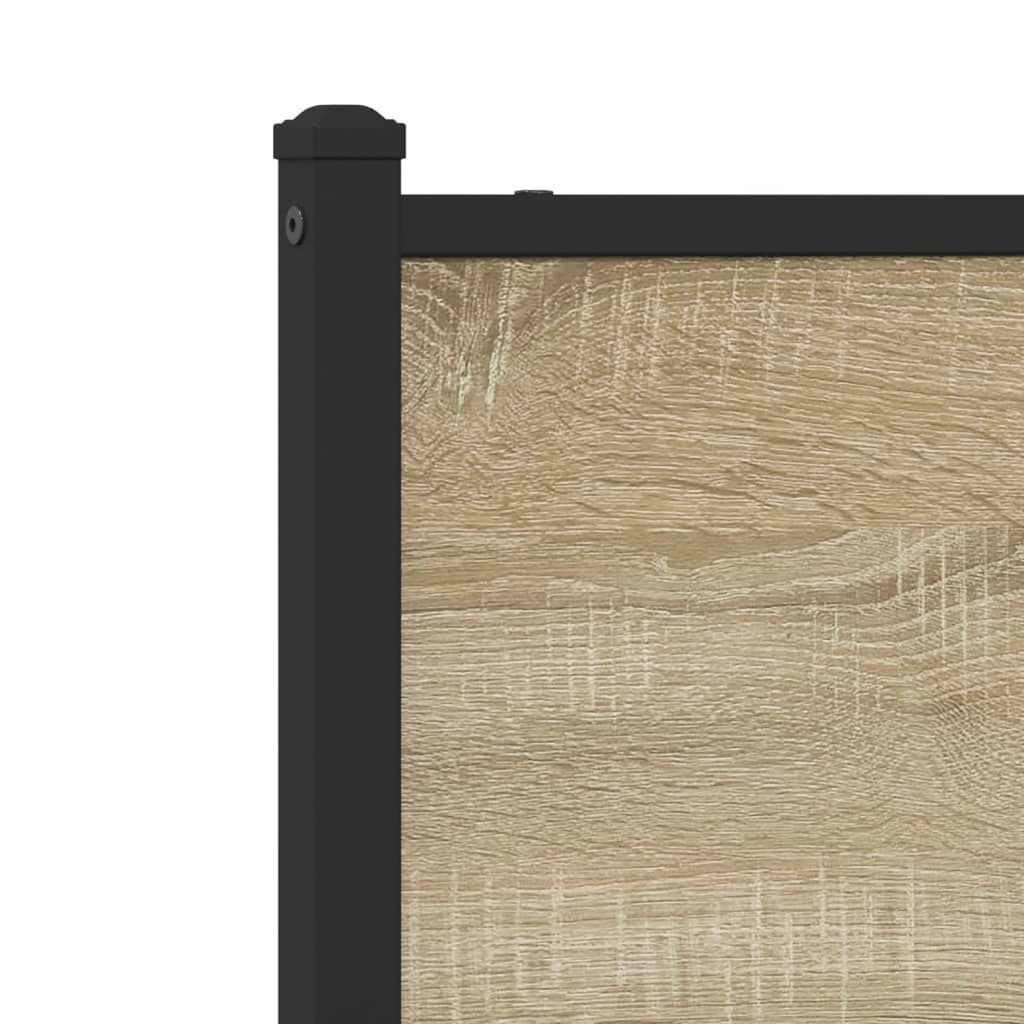 vidaXL Σκελετός Κρεβ. Χωρίς Στρώμα Sonoma Δρυς 120x190 εκ. Μεταλλικό