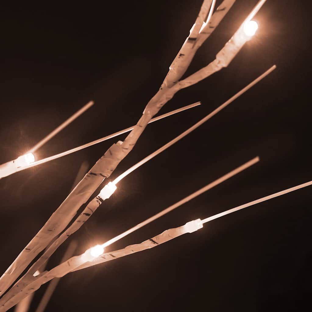 vidaXL Δέντρο Λευκή Σημύδα με 240 LED Θερμό Λευκό 300 εκ.