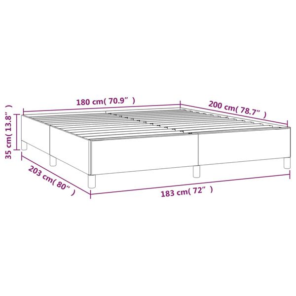 vidaXL Πλαίσιο Κρεβατιού Λευκό 180x200 εκ. από Συνθετικό Δέρμα