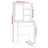 vidaXL Μπουντουάρ με LED Sonoma Δρυς 60x40x140 εκ.
