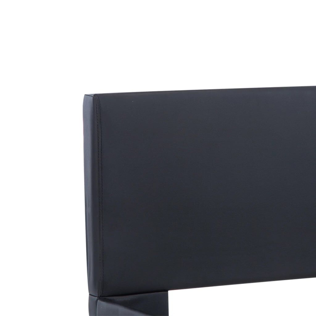 vidaXL Πλαίσιο Κρεβατιού με LED Μαύρο 100x200 εκ. Συνθετικό Δέρμα