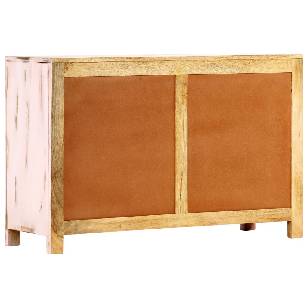 vidaXL Ντουλάπι Ανοιχτό Ροζ 110 x 35 x 70 εκ. από Μασίφ Ξύλο Μάνγκο