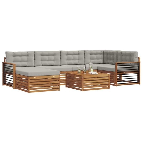 vidaXL &Sigma;&epsilon;&iota;&rho;ά &Kappa;&alpha;&nu;&alpha;&pi;έ &Epsilon;&xi;&omega;&tau;&epsilon;&rho;&iota;&kappa;&omicron;ύ 7 pcs &Phi;&upsilon;&sigma;&iota;&kappa;ό &kappa;&alpha;&iota; &Alpha;&nu;&omicron;&iota;&chi;&tau;ό &Gamma;&kappa;&rho;&iota;