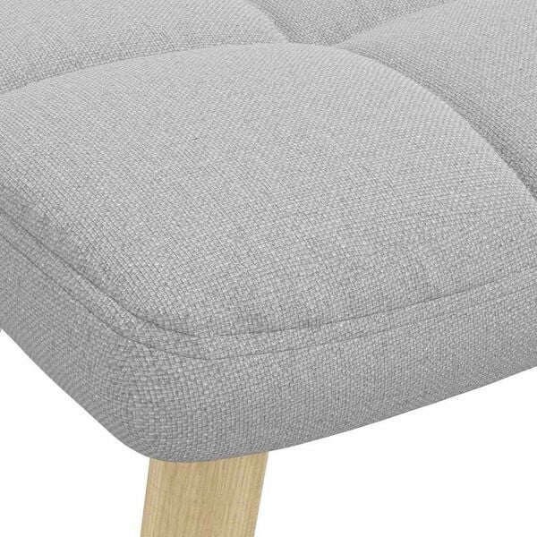 vidaXL Κουνιστή καρέκλα με υποπόδιο Cloud Grey Fabric