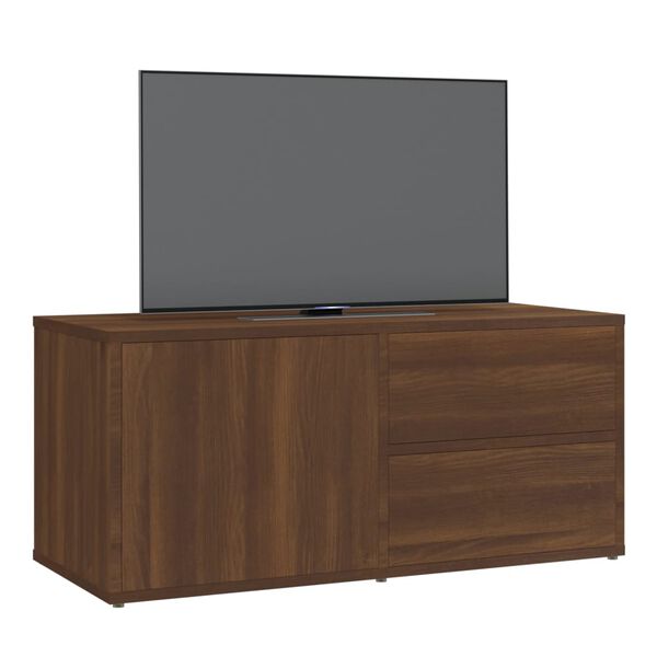 vidaXL Έπιπλο Τηλεόρασης Καφέ Δρυς 80x34x36 εκ. Επεξεργασμένο Ξύλο