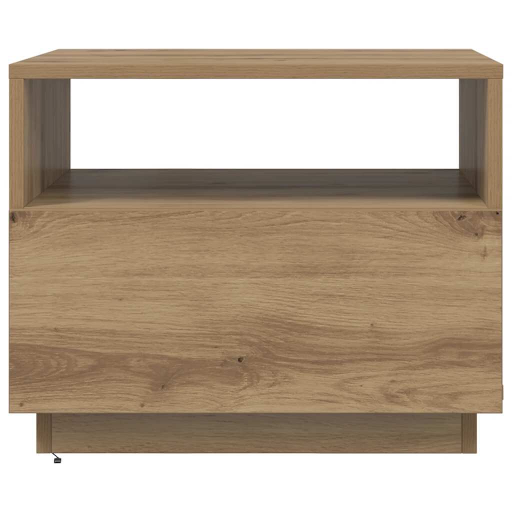 vidaXL Τραπεζάκι Σαλονιού με LED Artisan Δρυς 50x49x40 εκ.