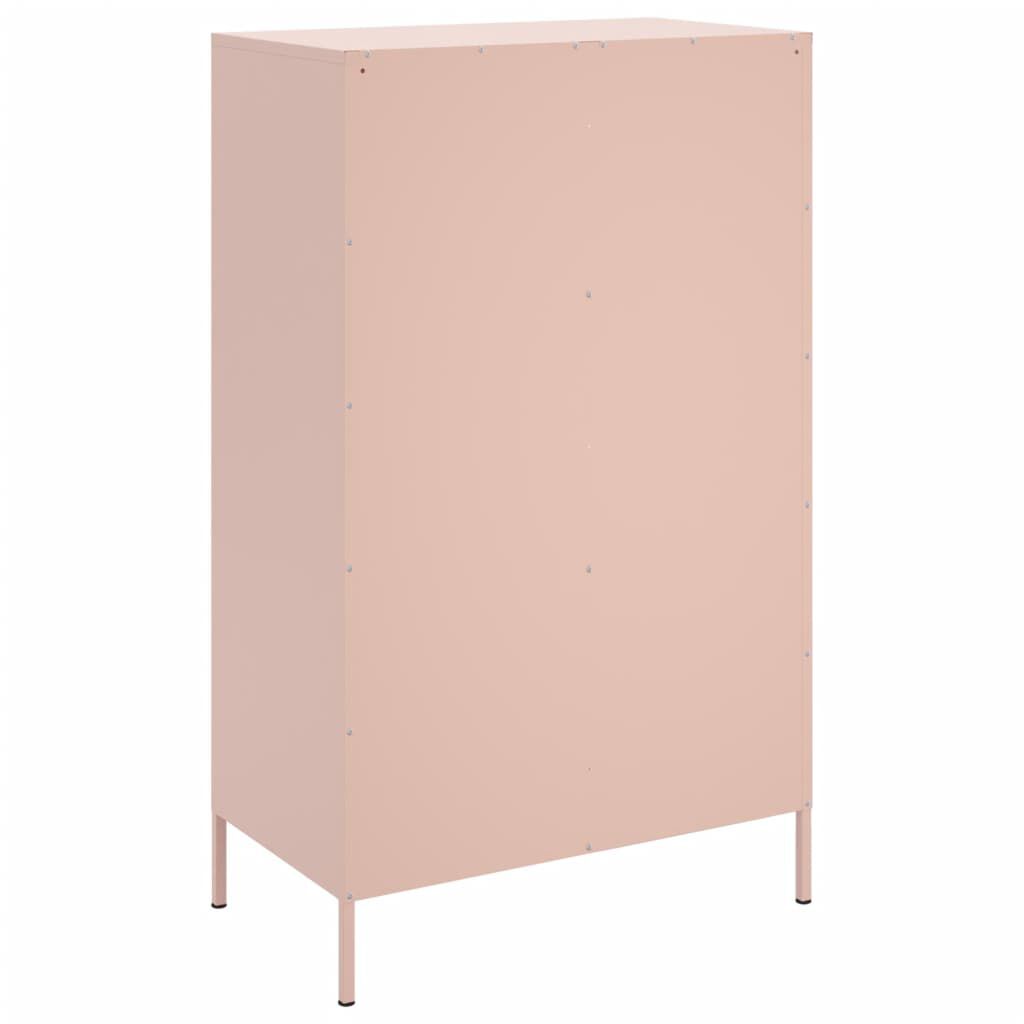 vidaXL Ραφιέρα Ροζ 68x39x113 εκ. από Ατσάλι