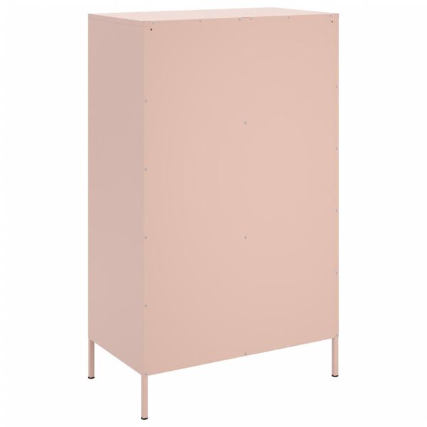 vidaXL Ραφιέρα Ροζ 68x39x113 εκ. από Ατσάλι