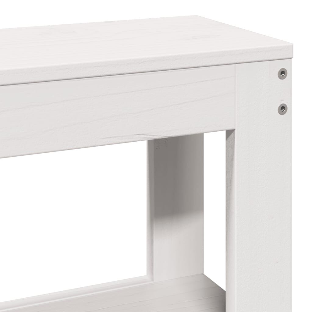 vidaXL Κρεβάτι Ηλικιωμένου με Κεφαλάρι Λευκό 135x190 εκ. Μασίφ Πεύκο