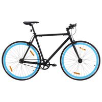 vidaXL Ποδήλατο Μονής Ταχύτητας Μαύρο και Μπλε 700c 51 εκ.