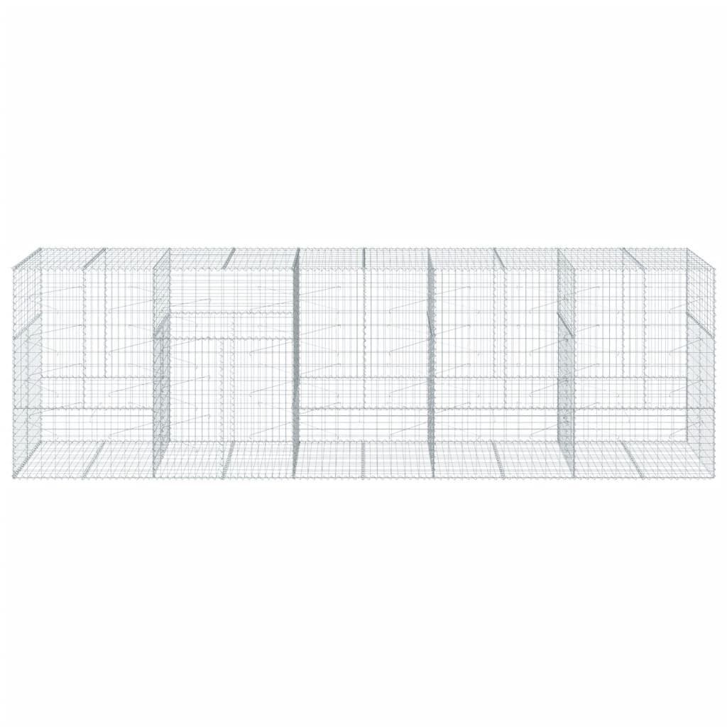 vidaXL Συρματοκιβώτιο με Κάλυμμα 500x100x150εκ από Γαλβανισμένο Χάλυβα