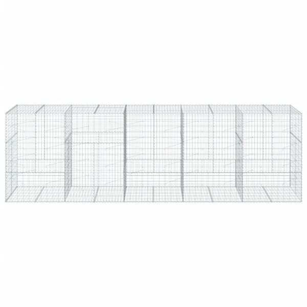 vidaXL Συρματοκιβώτιο με Κάλυμμα 500x100x150εκ από Γαλβανισμένο Χάλυβα