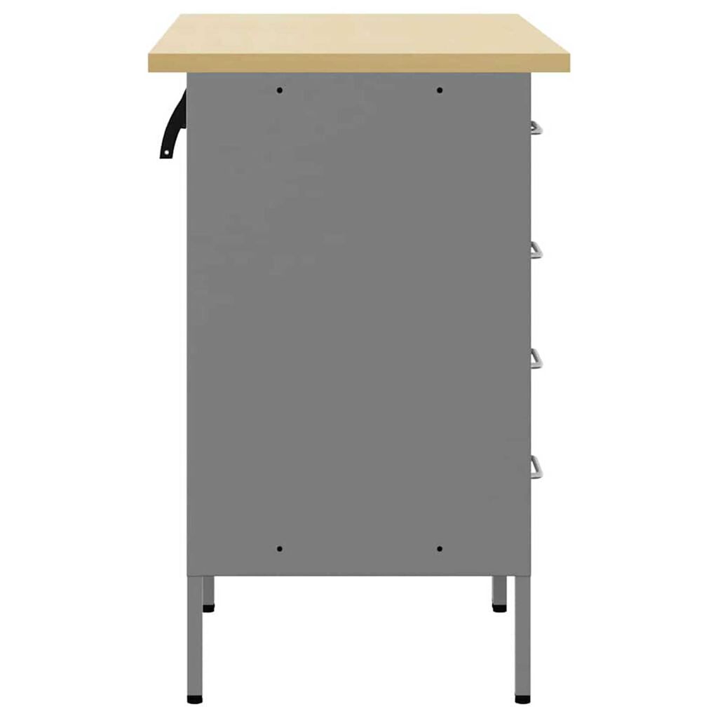 vidaXL Ντουλάπα Εργασίας 2 pcs Μαύρο και Γκρι 100 x 55 x 85 εκ.