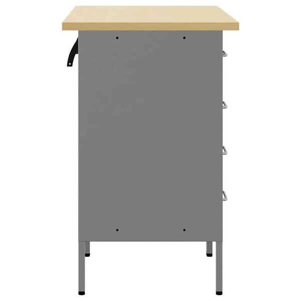 vidaXL Ντουλάπα Εργασίας 2 pcs Μαύρο και Γκρι 100 x 55 x 85 εκ.