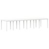 vidaXL Σέτ φαγητού για κήπο 13 pcs Λευκό Rattan Polt