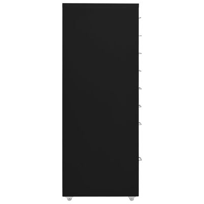 vidaXL Αρχειοθήκη Φορητή Μαύρη 28 x 41 x 109 εκ. Μεταλλική