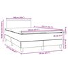 vidaXL &Kappa;&rho;&epsilon;&beta;ά&tau;&iota; Boxspring &mu;&epsilon; &Sigma;&tau;&rho;ώ&mu;&alpha; & LED &Sigma;&kappa;&omicron;ύ&rho;&omicron; &Mu;&pi;&lambda;&epsilon; 120x210 &epsilon;&kappa;. &Beta;&epsilon;&lambda;&omicron;ύ&delta;&iota;&nu;&omicron;