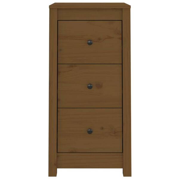 vidaXL Συρταριέρες 2 τεμ. Καφέ Μελί 40x35x80 εκ. από Μασίφ Ξύλο Πεύκου