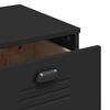vidaXL Ντουλάπι Ψηλό VIKEN Μαύρος 80x40x190 εκ. από Μασίφ Ξύλο Πεύκου