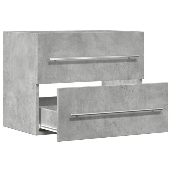 vidaXL Ντουλάπι Νιπτήρα Γκρι Σκυροδέμ. 60 x 38,5 x 48 εκ. Επεξ. Ξύλο