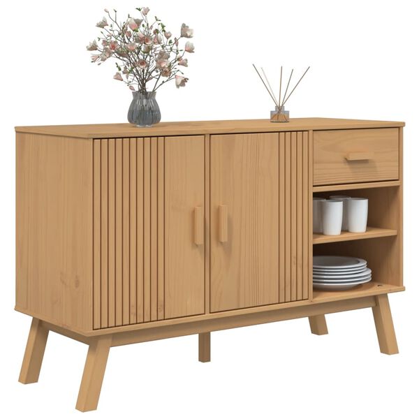 vidaXL Μπουφές OLDEN Καφέ 114 x 43 x 73,5 εκ. από Μασίφ Ξύλο Πεύκου