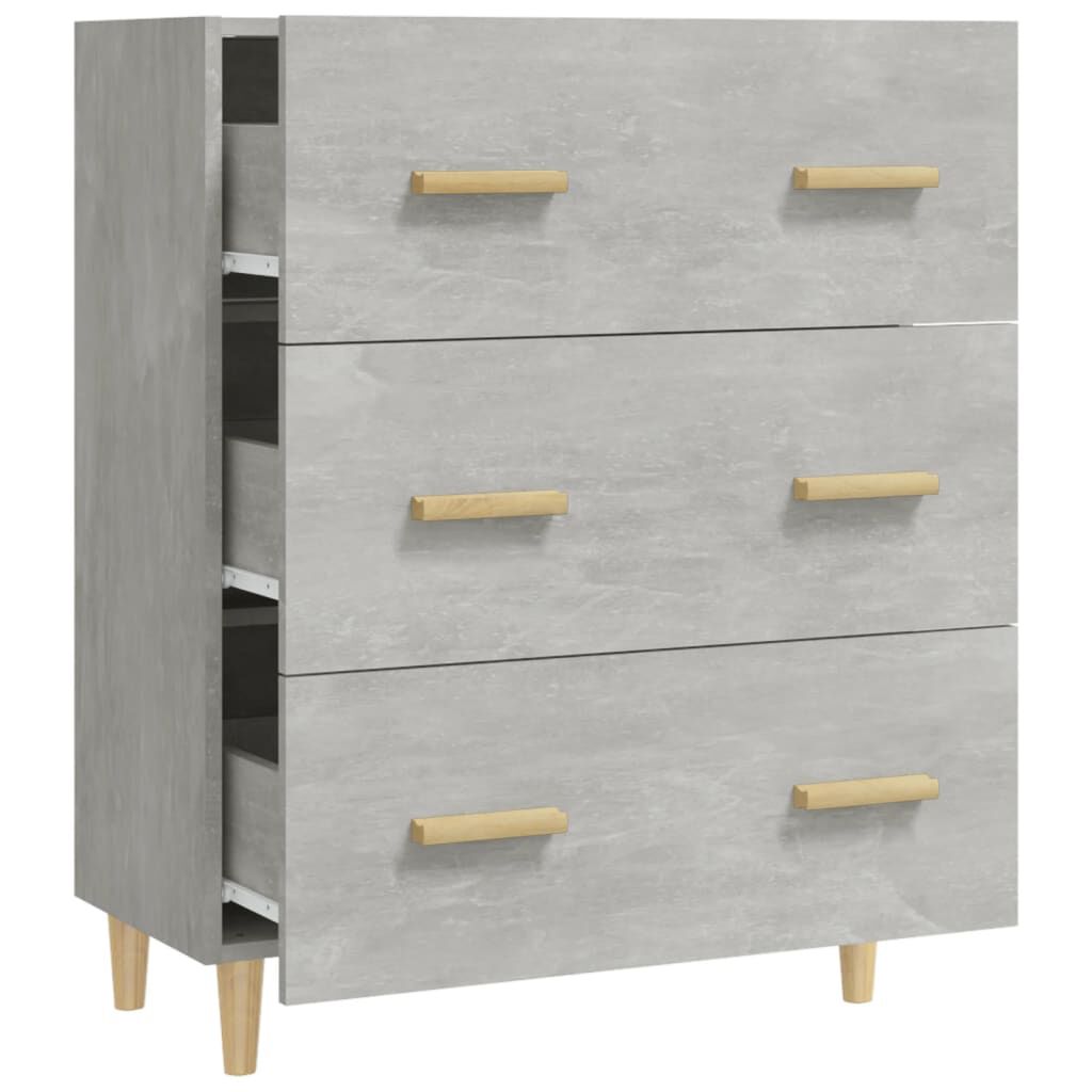 vidaXL Ντουλάπι Γκρι Σκυροδέματος 70 x 34 x 90εκ. Επεξεργασμένο Ξύλο