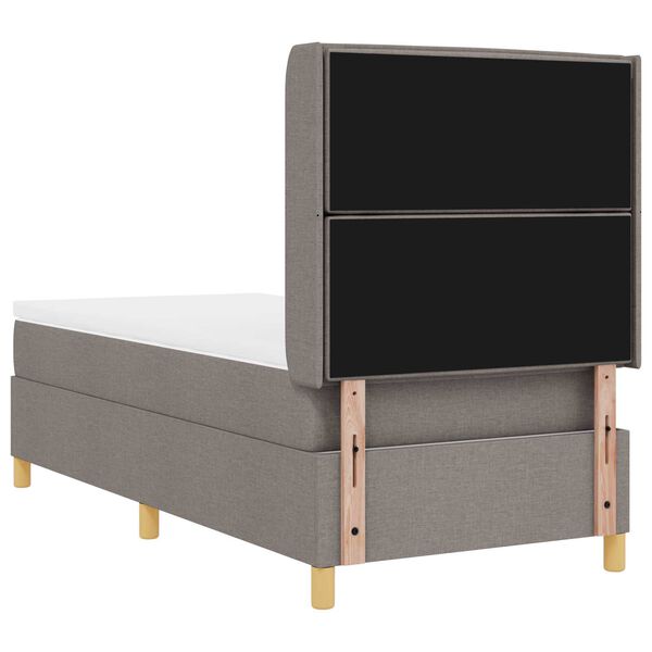 vidaXL Κρεβάτι Box Spring με Στρώμα & LED Ταμπά 80x200 εκ. Υφασμάτινο