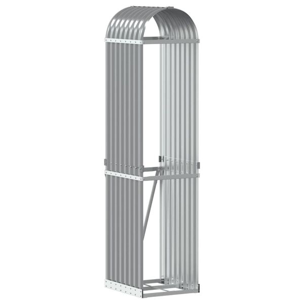 vidaXL Ξυλοθήκη Ανοιχτό Γκρι 40x45x170 εκ. από Γαλβανισμένο Ατσάλι