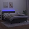 vidaXL &Kappa;&rho;&epsilon;&beta;ά&tau;&iota; Boxspring &mu;&epsilon; &Sigma;&tau;&rho;ώ&mu;&alpha; & LED &Sigma;&kappa;. &Gamma;&kappa;&rho;&iota; 140x200&epsilon;&kappa;. &Beta;&epsilon;&lambda;&omicron;ύ&delta;&iota;&nu;&omicron;