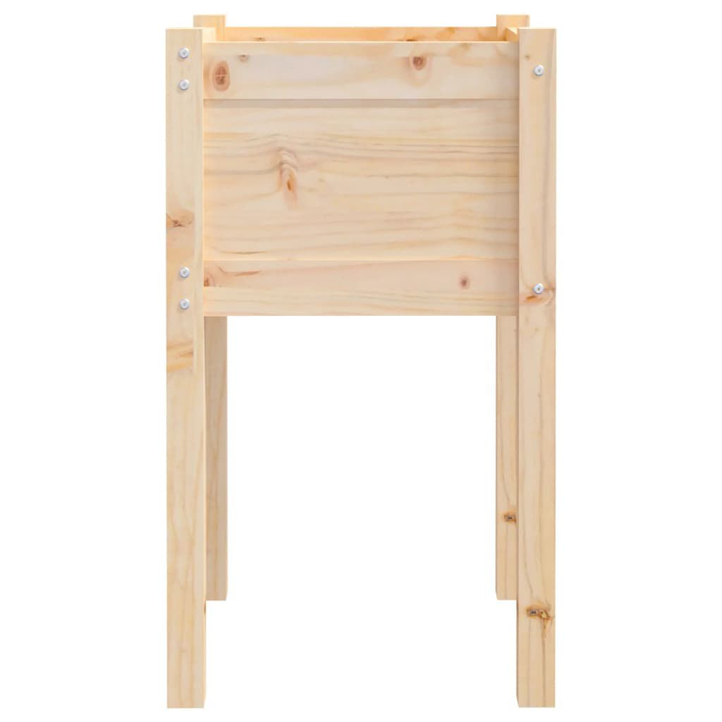 vidaXL Ζαρντινιέρα Λευκή 50 x 50 x 70 εκ. από Μασίφ Ξύλο Πεύκου