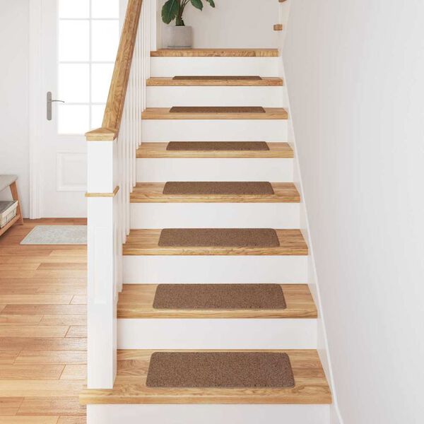 vidaXL Χαλιά Σκαλοπατιών Αντιολισθητικά 15 pcs Κίτρινο 60 x 25 cm PP