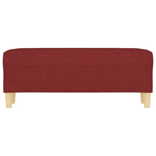 vidaXL Πάγκος μπορντό 100x35x41 εκ. Υφασμάτινος