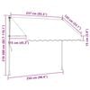 vidaXL Τέντα Συρόμενη Ανθρακί 250 x 150 εκ. από Ύφασμα και Ατσάλι