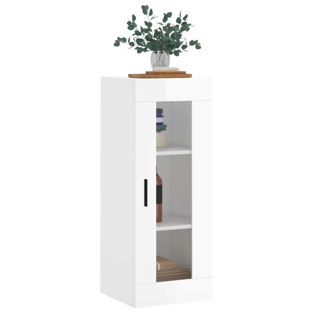 vidaXL Ντουλάπι Τοίχου Γυαλιστερό Λευκό 34,5 x 34 x 90 εκ.