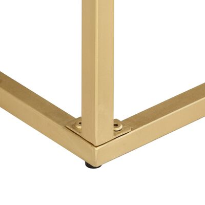 vidaXL Τραπέζι Κονσόλα Χρυσό 90 x 30 x 75 εκ. από Μασίφ Ξύλο Μάνγκο